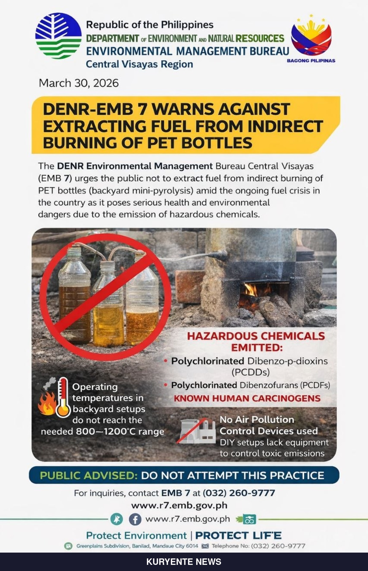 Central Visayas: Warning Against DIY Fuel Extraction Methods