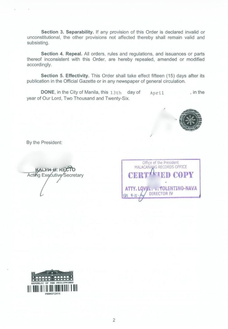 Marcos Updates Foreign Investment Rules via EO 113