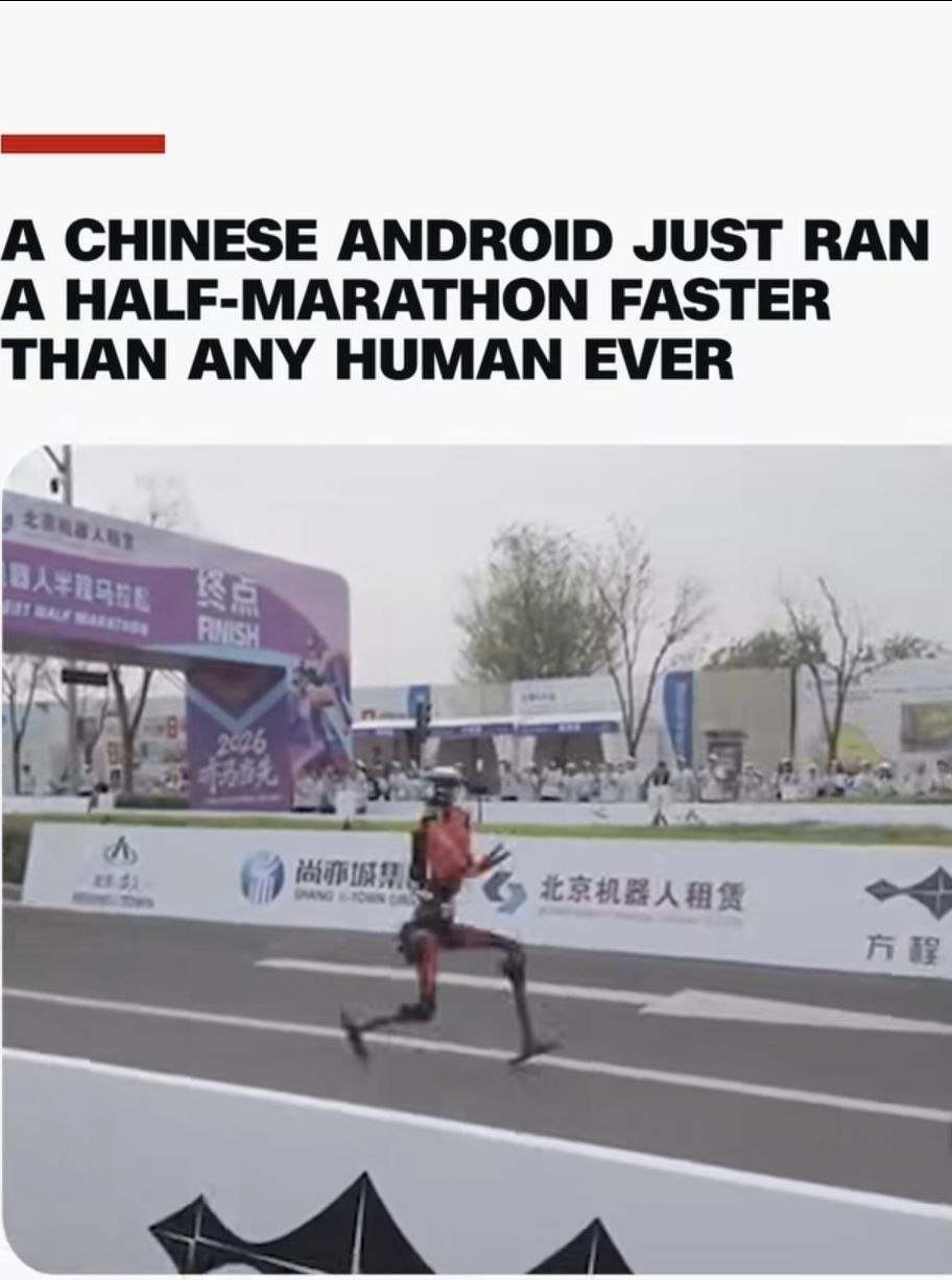 Chinese Robot Breaks Human Half-Marathon Record by 6 Minutes