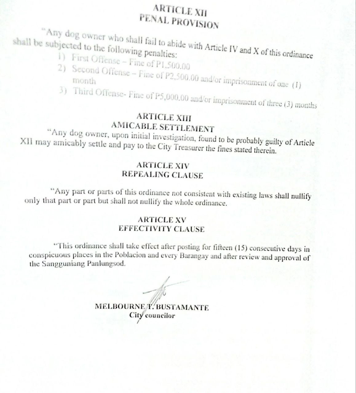 Guihulngan: Council Proposes Mandatory Anti-Rabies Law