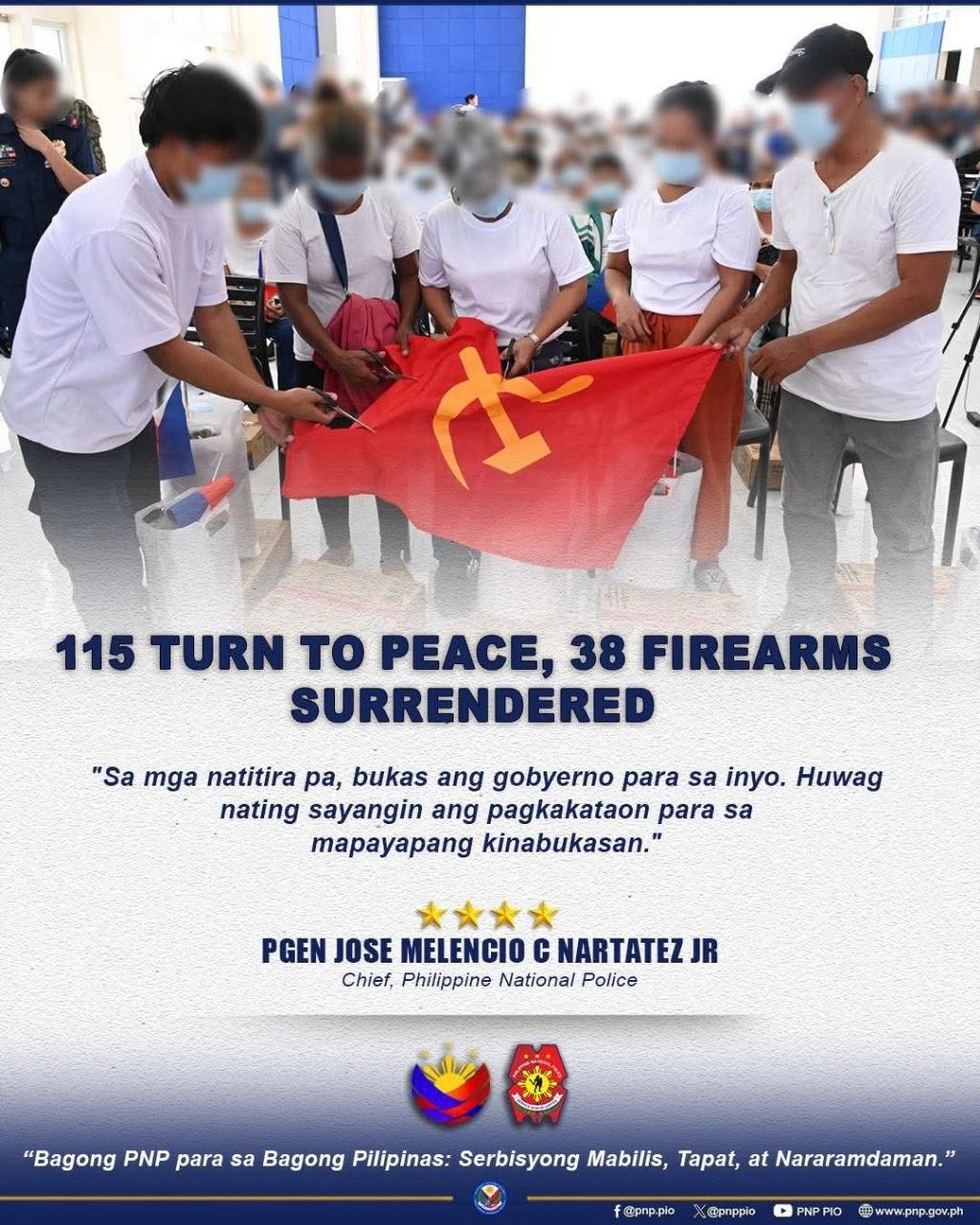 Central Luzon: 115 Withdraw from Communist Group