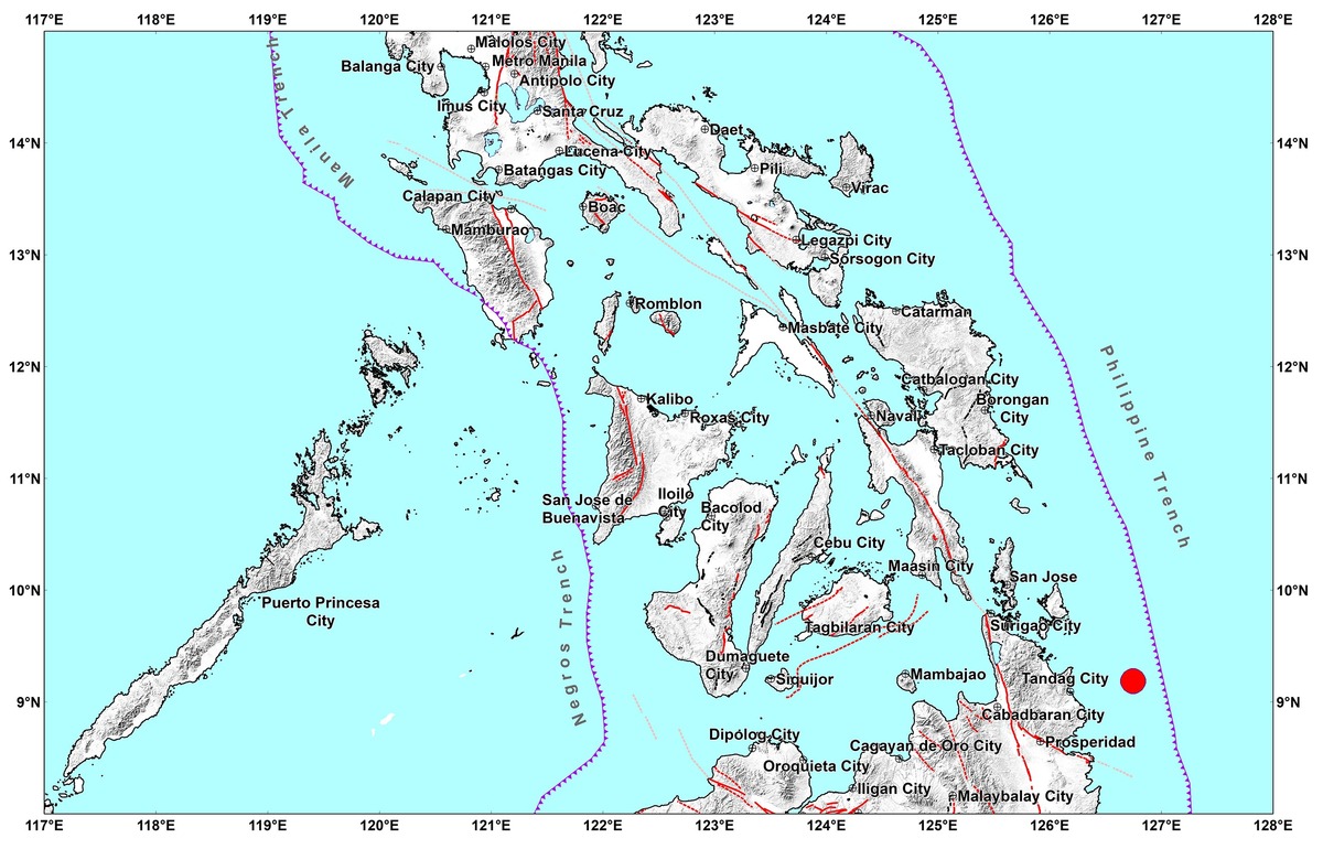 M5.0 Earthquake Felt in Tandag, Surigao del Sur