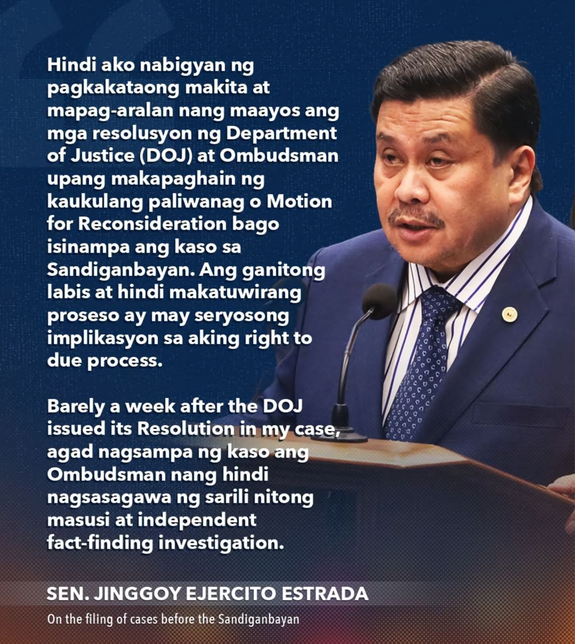 Estrada Charged Anew With Plunder Over P573-M Flood Kickbacks