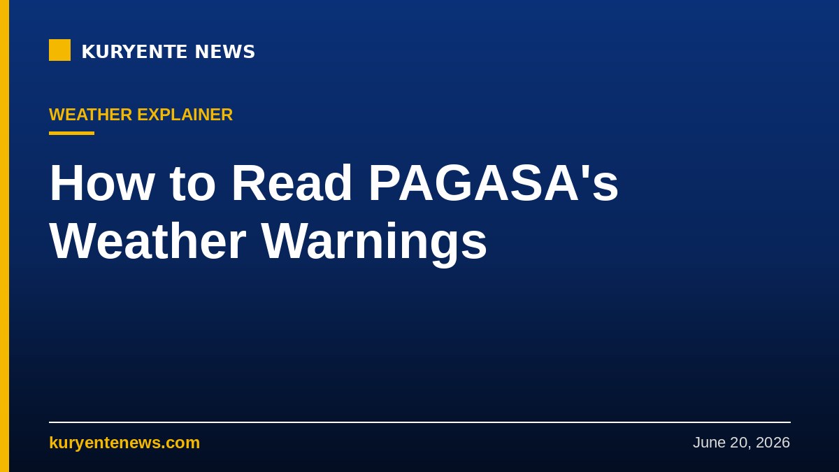 Explained: How to Read PAGASA's Weather Warnings — Rainfall Colors, Storm Signals, and Heat Index