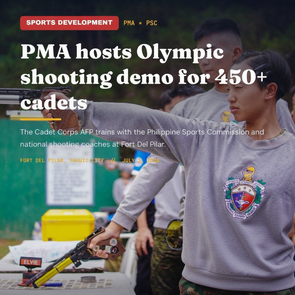 PMA Holds Olympic Shooting Demo for 450+ Cadets