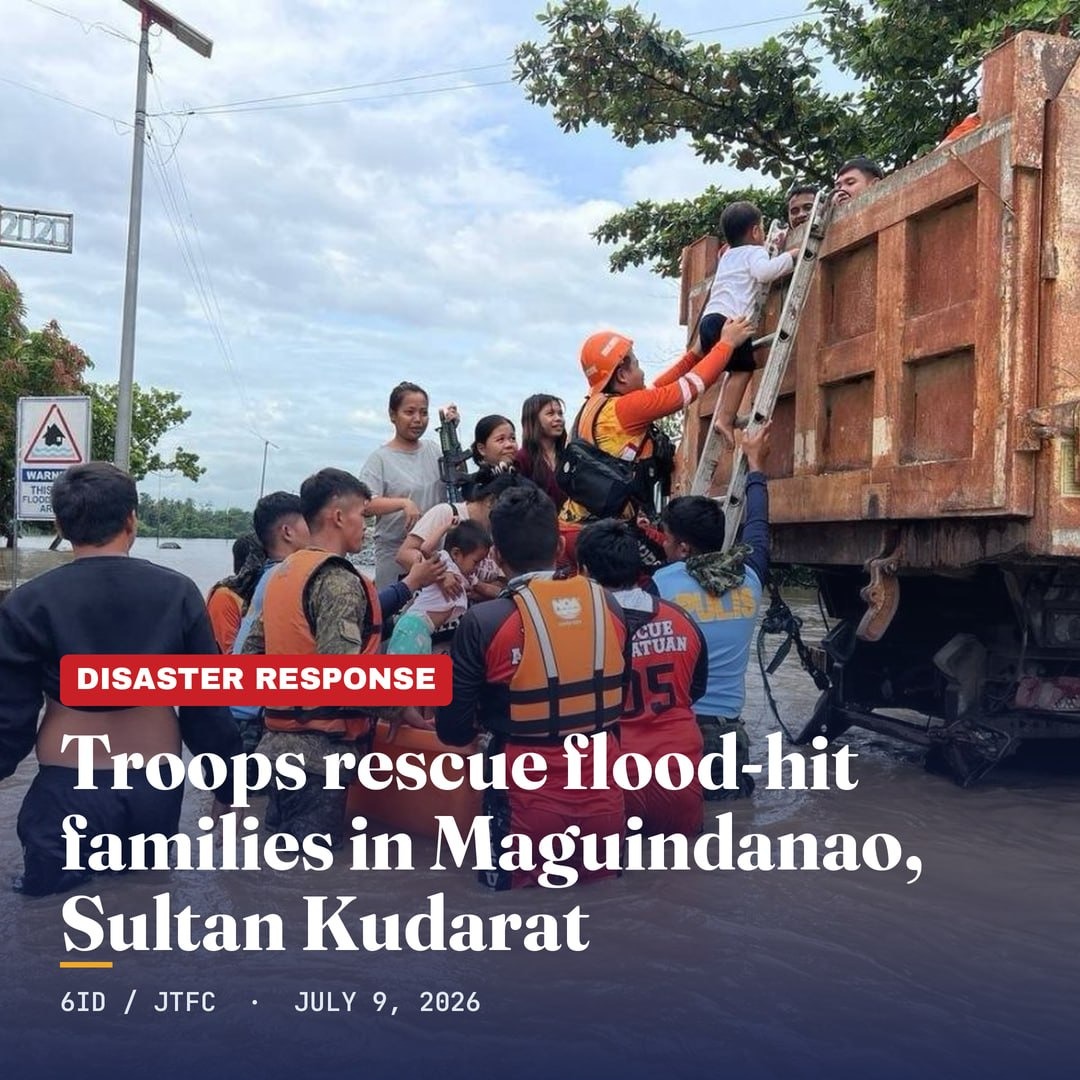 Army Rescues Flood-Hit Families in Central Mindanao