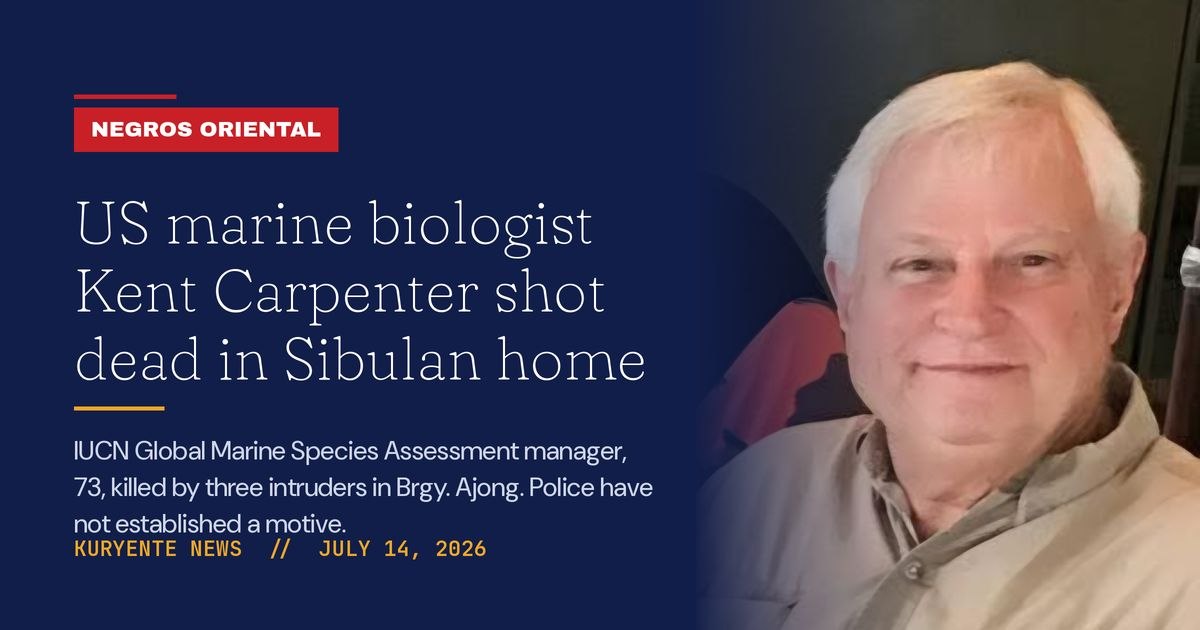 US marine biologist Kent Carpenter shot dead in Sibulan