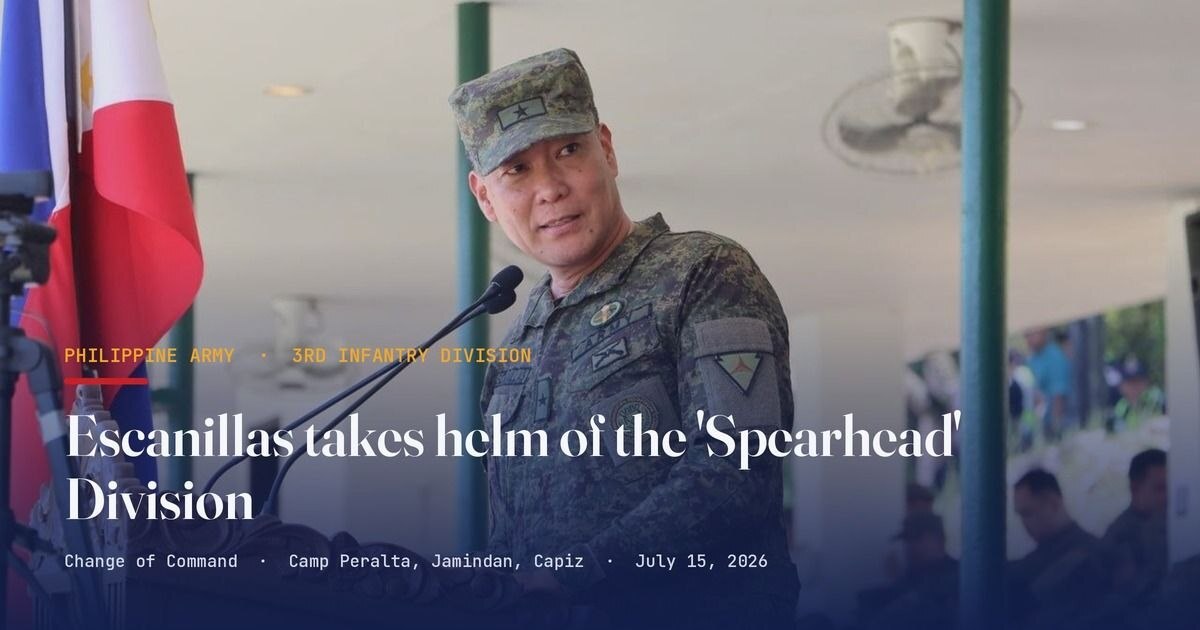 Escanillas Takes Command of Army's 3rd Infantry Division
