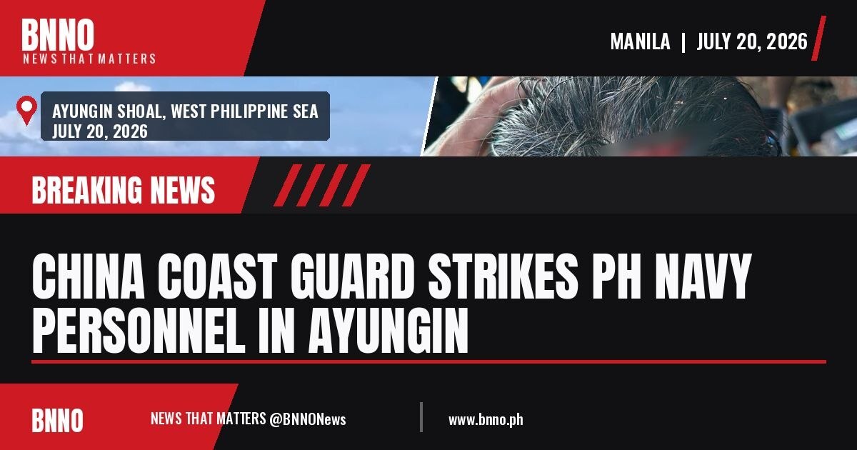 AFP: China Coast Guard Strikes PH Navy Sailor at Ayungin
