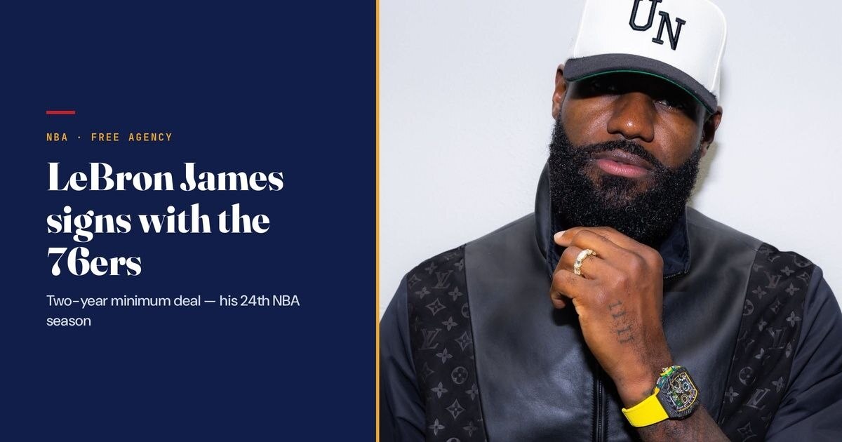 LeBron James Signs With Philadelphia 76ers at 41