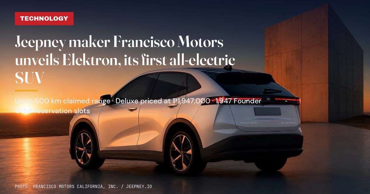 Francisco Motors Unveils Elektron, Its First Electric SUV
