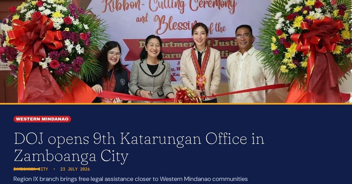 DOJ Opens 9th Katarungan Office in Zamboanga City