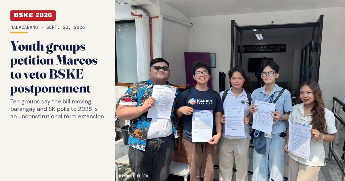 Youth Groups Urge Marcos to Veto BSKE Postponement Bill