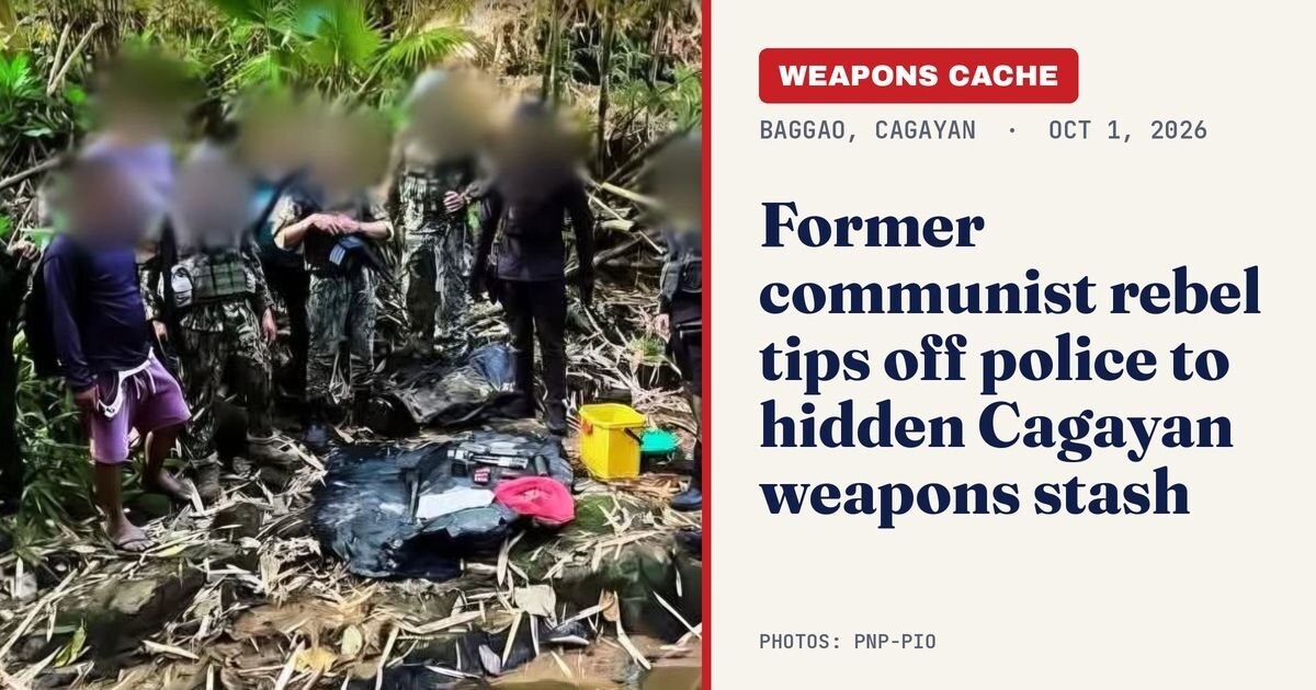 Cagayan: Ex-Rebel Leads Police to Hidden Arms Cache