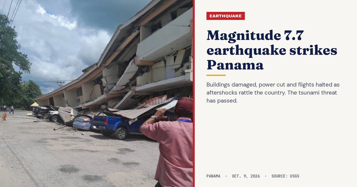 Panama Hit by Magnitude 7.7 Quake; Tsunami Alert Lifted
