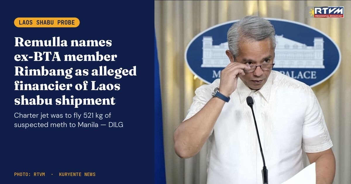 Remulla Names Ex-BTA Member as Laos Shabu Financier