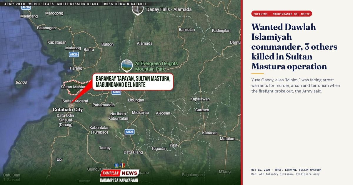 DI Commander Yusa Ganoy Killed in Maguindanao Operation