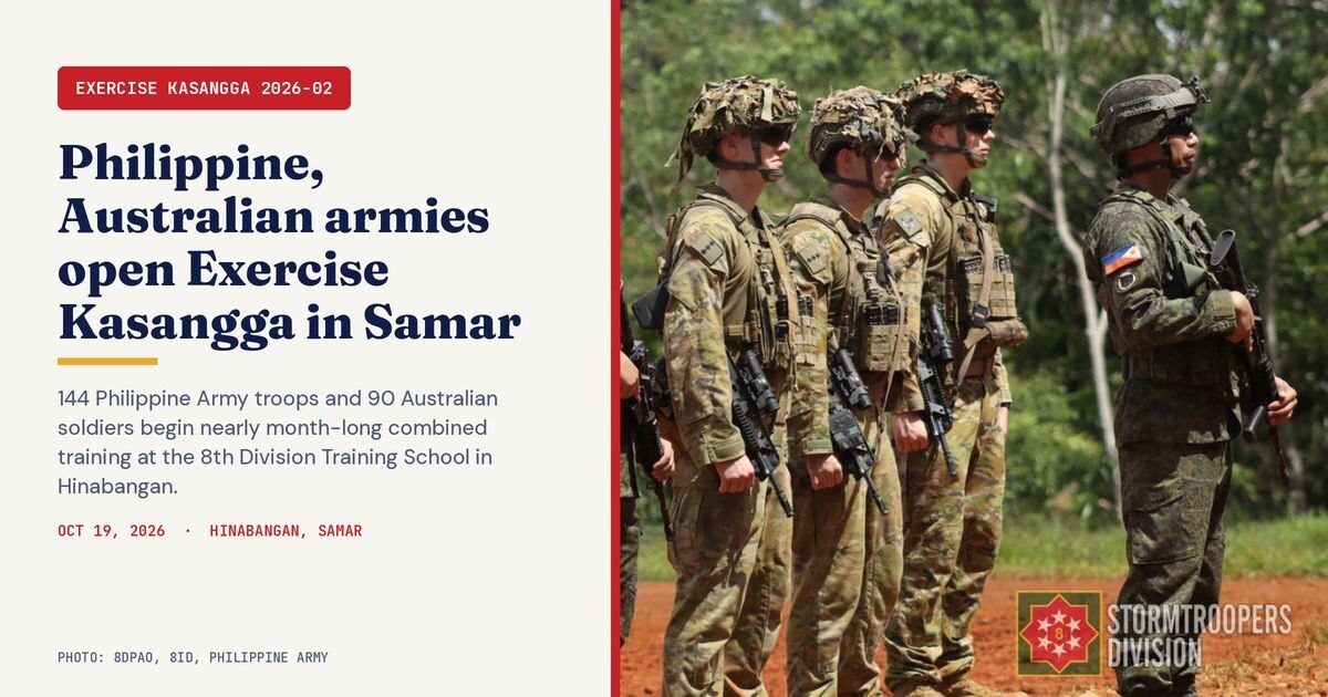 PH, Australian Armies Open Exercise Kasangga in Samar