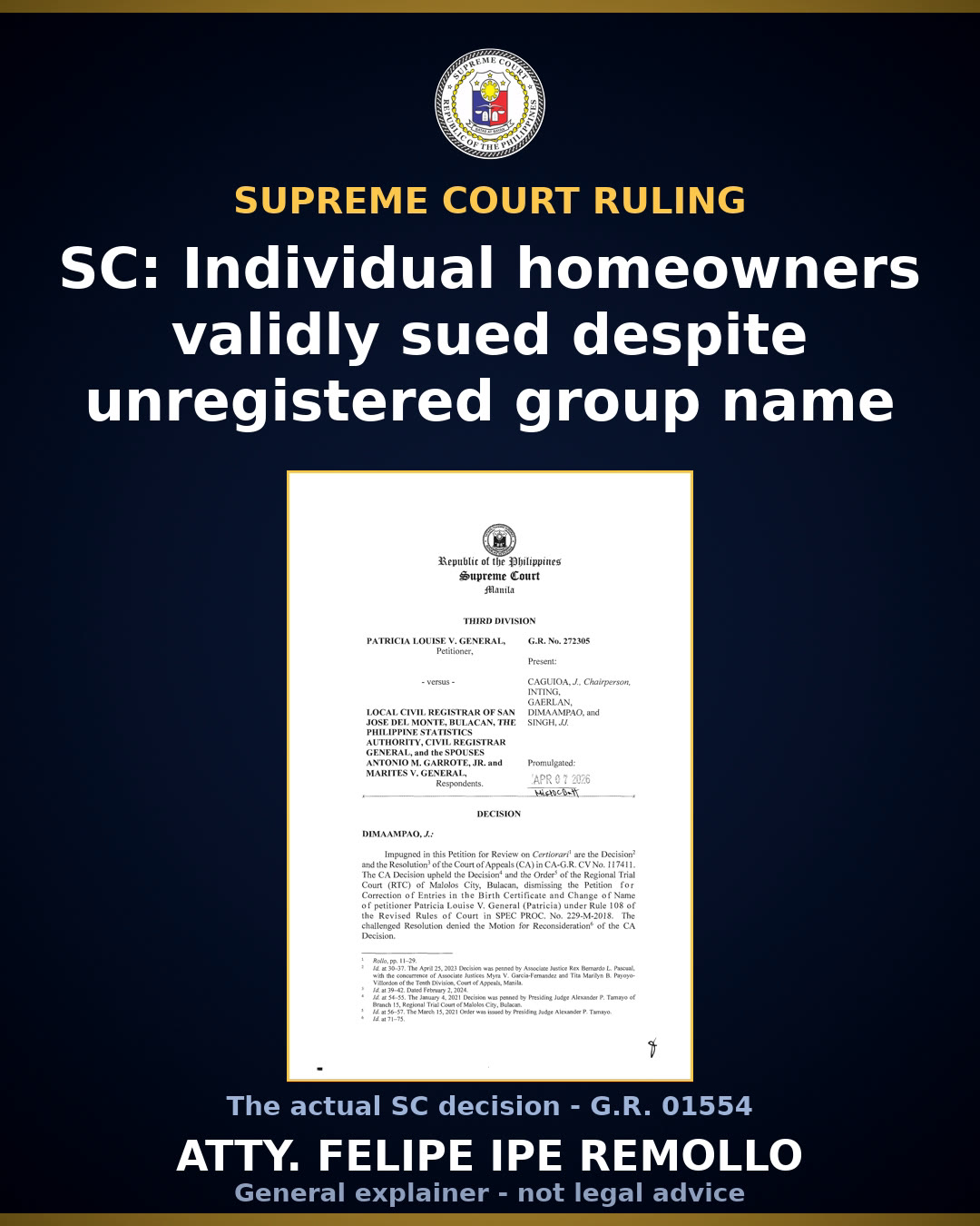 SC upholds homeowners' liability but voids Puregold, 7-Eleven closure order
