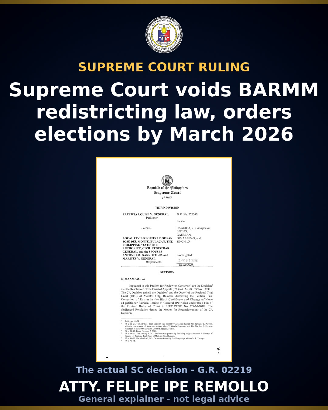 SC denies bid to hold Bangsamoro polls, says BAA 58 cannot be revived