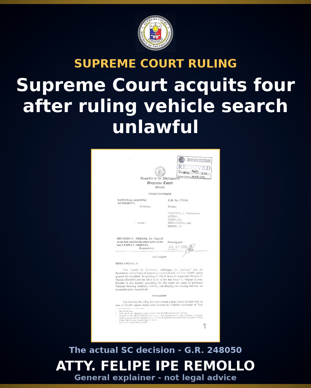 SC acquits four accused over invalid warrantless vehicle search