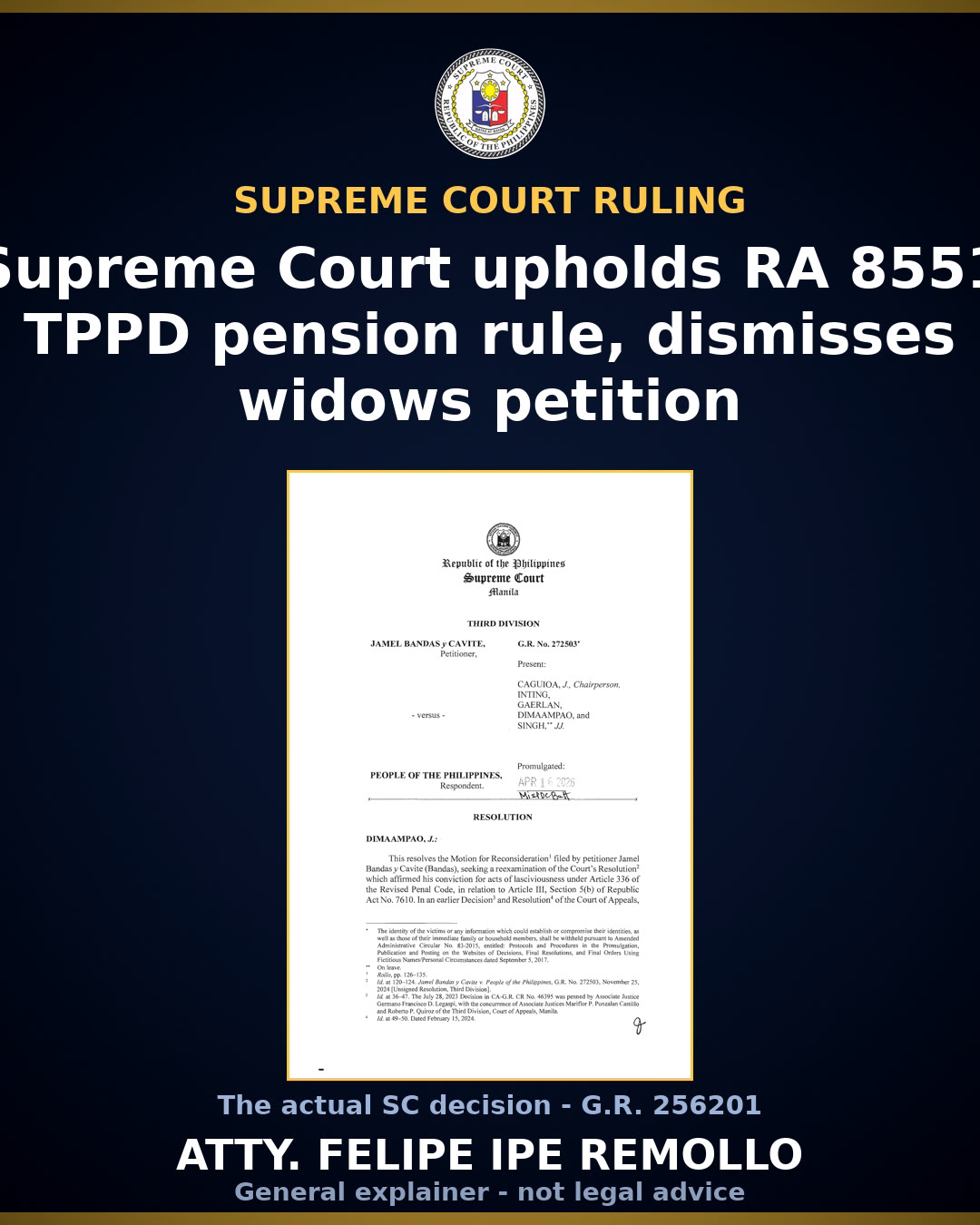 SC upholds PNP disability retirement law, junks widows' petition
