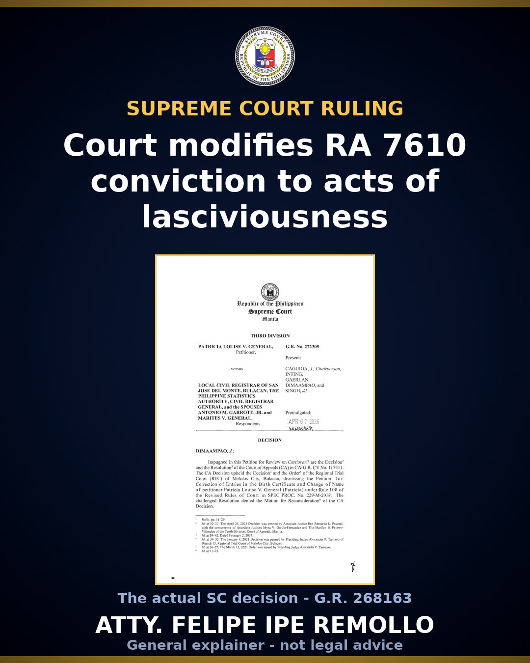 SC downgrades sexual abuse conviction to acts of lasciviousness