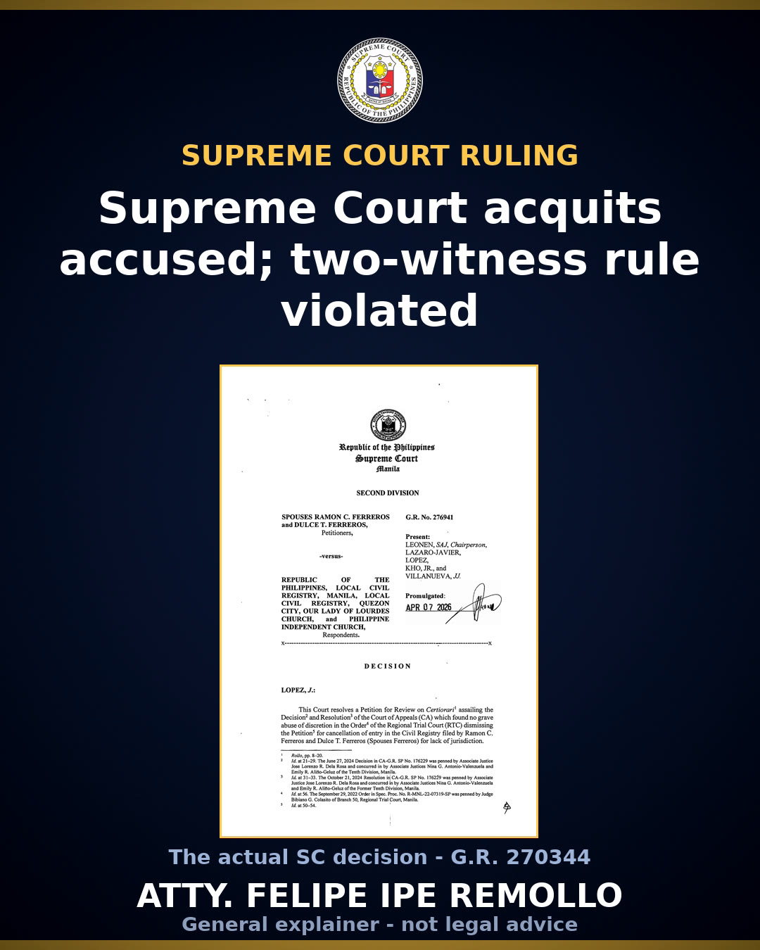 SC acquits man in Batangas drug case over broken chain of custody