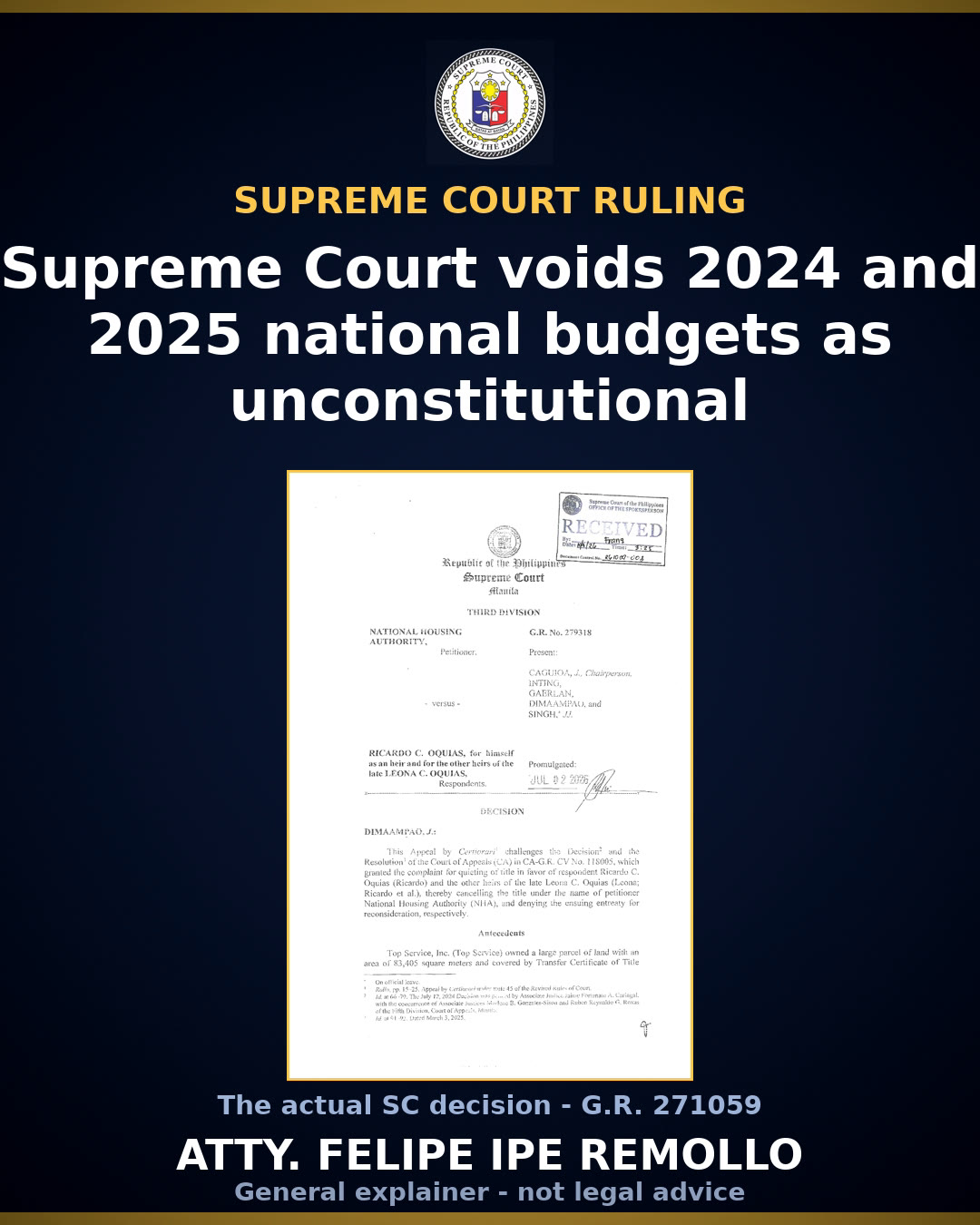 Supreme Court declares 2024 and 2025 budget laws unconstitutional