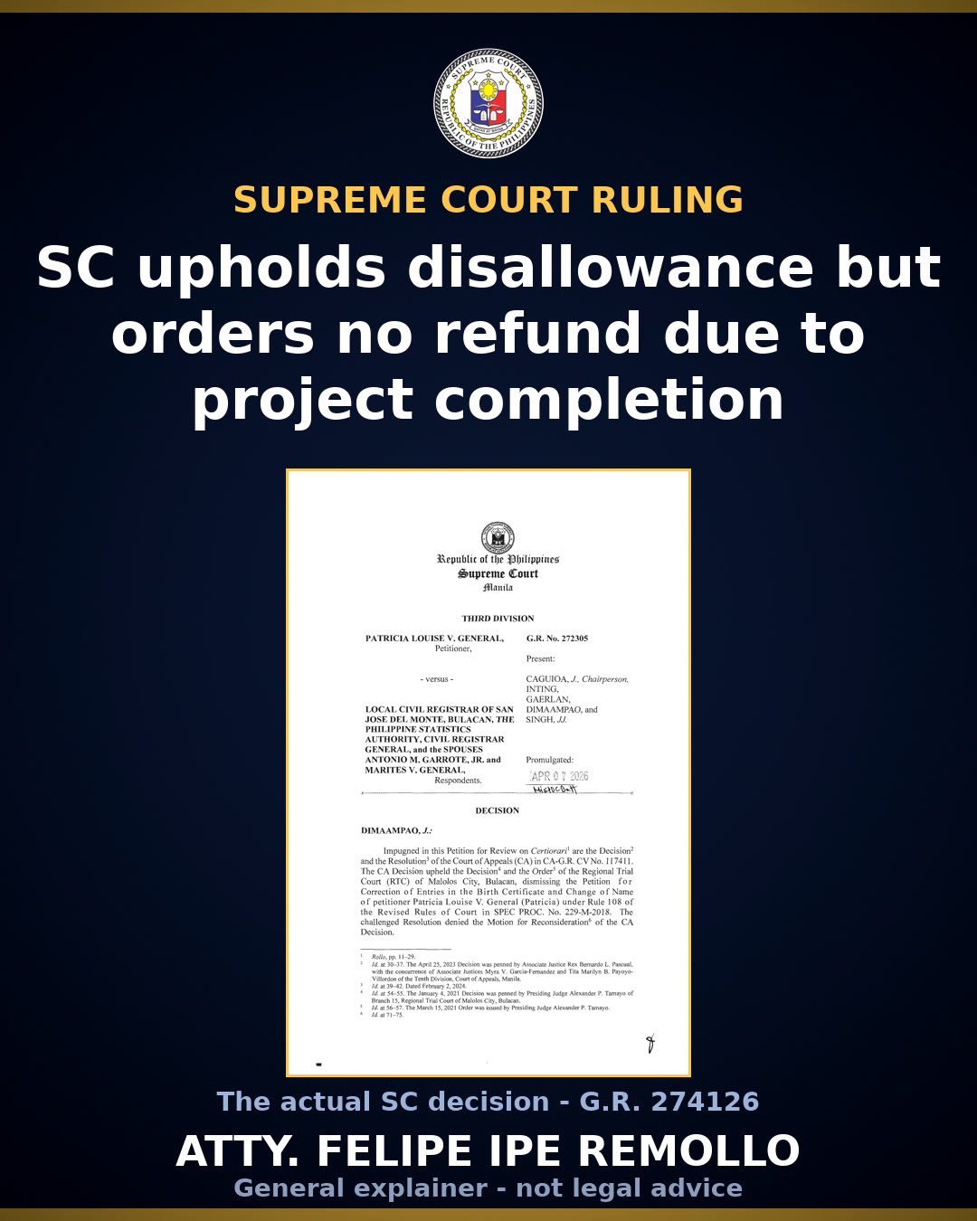 SC upholds P1.3-M audit disallowance but absolves some Muntinlupa school officials