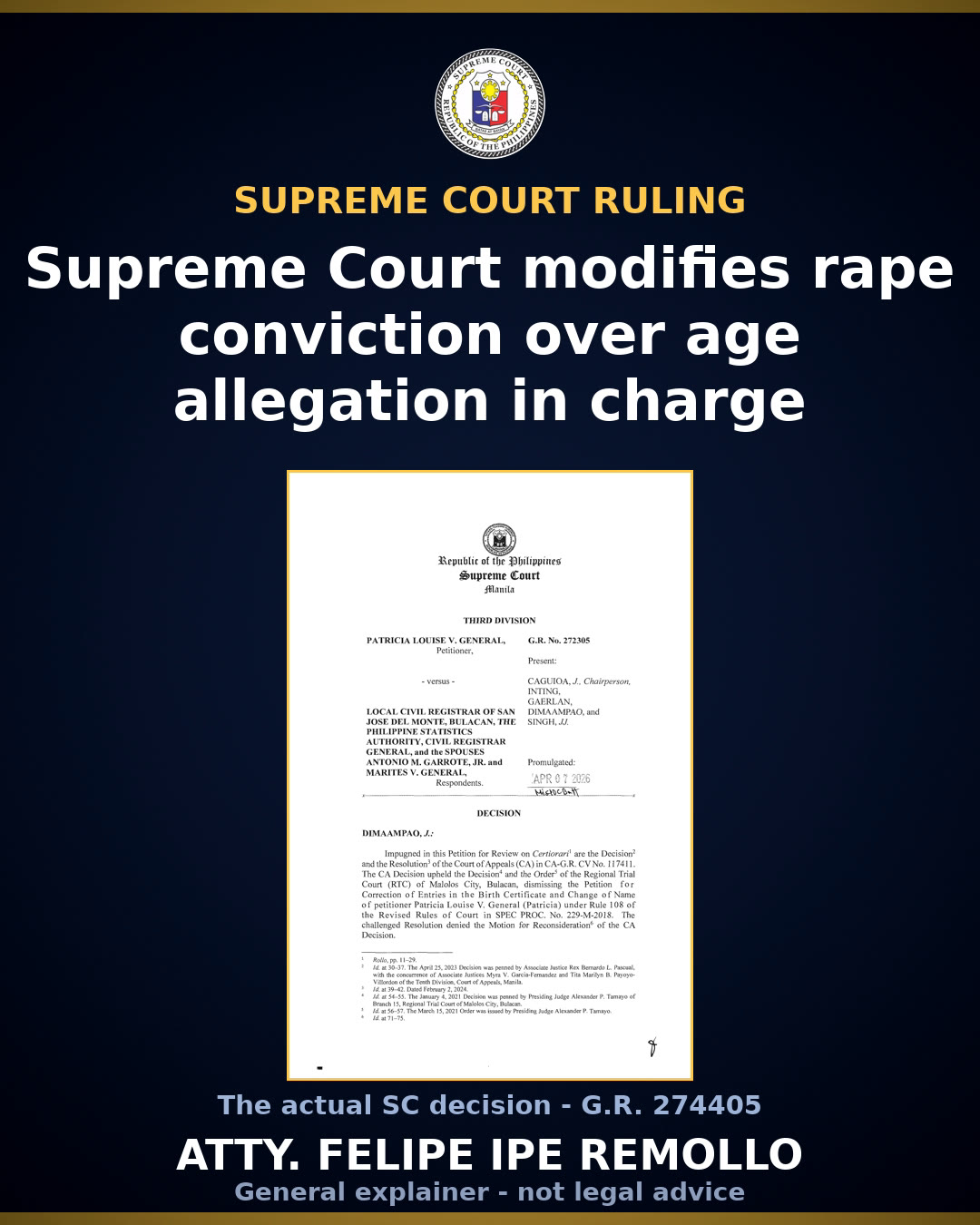 SC upholds uncle's conviction for rape of niece, adjusts damages