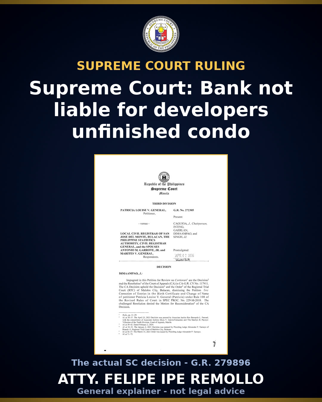 SC: Condo developer J.V. Realty, Siy must refund Abreu buyers