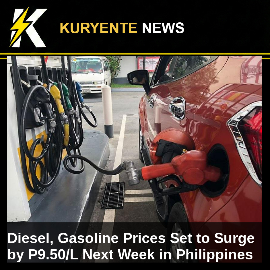 Image related to: Diesel, Gasoline Prices Set to Surge by P9.50/L Next Week in Philippines