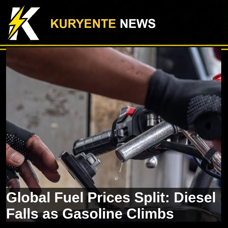 Image related to: Global Fuel Prices Split: Diesel Falls as Gasoline Climbs